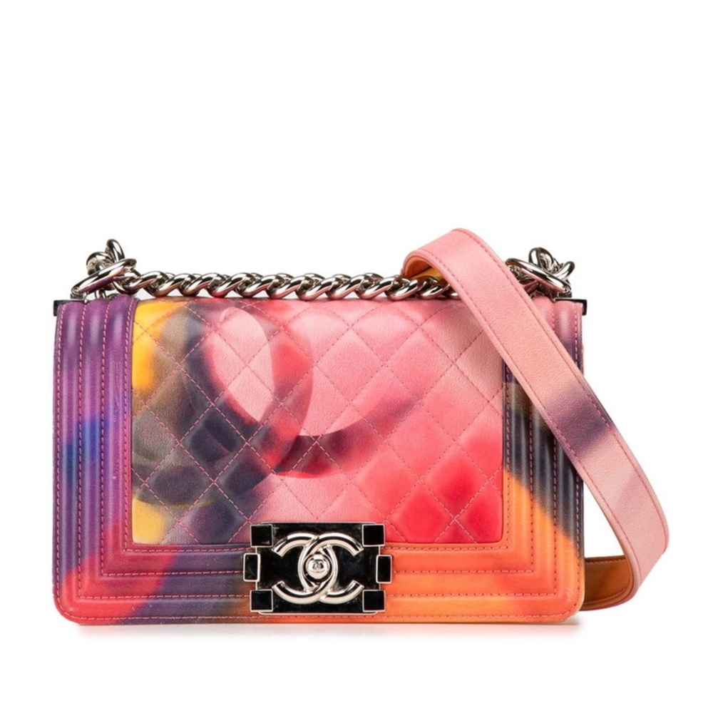 💕Sold💕Chanel Flower Power Boy Bag Small